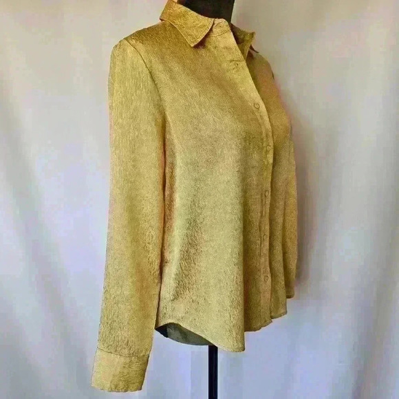 ✨Like New✨ BB Dakota/Steve Madden Button Down Shirt, Gold, Size S - Picture 3 of 8